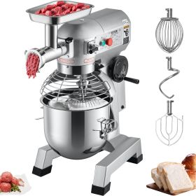 VEVOR Commercial Stand Mixer, 20Qt Stainless Steel Bowl, 1100W 2 in 1 Multifunctional Electric Food Mixer with Meat Grinder & 3 Speeds VEVOR Commercial Stand Mixer, 20Qt Stainless Steel Bowl, 1100W 2 in 1 Multifunctional Electric Food Mixer with Meat Grinder & 3 Speeds
